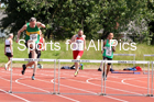 Mens 300 metres hurdles, 2019 NEMA Track and Field Champs, Monkton. Photo:  David T. Hewitson/Sports for All Picss